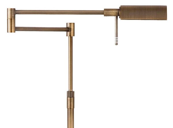 HighLight Lampa stojąca LED New Bari, możliwość ściemniania, brązowy / mosiężny, salon / jadalnia, metal, nowoczesny