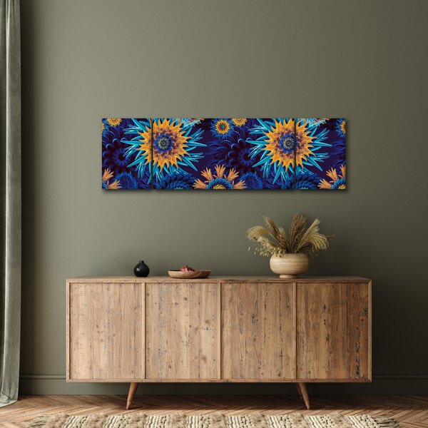 Obraz - kwiaty 3D (170x50 cm)