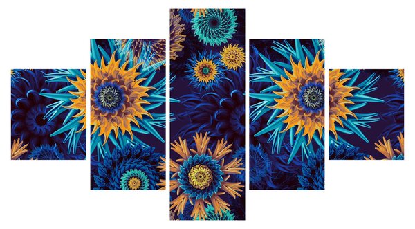 Obraz - kwiaty 3D (125x70 cm)
