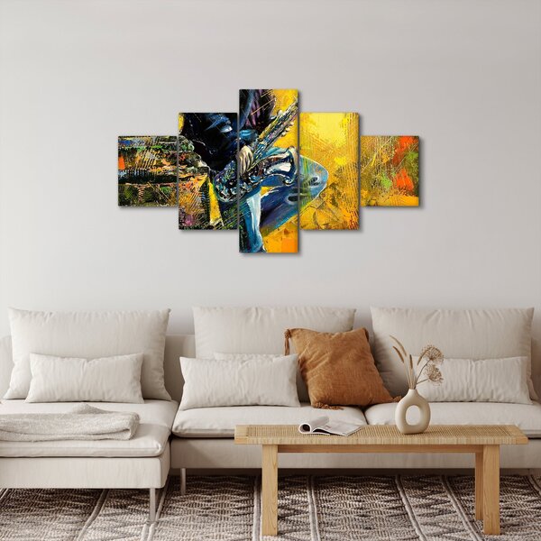 Obraz saksofonisty (125x70 cm)