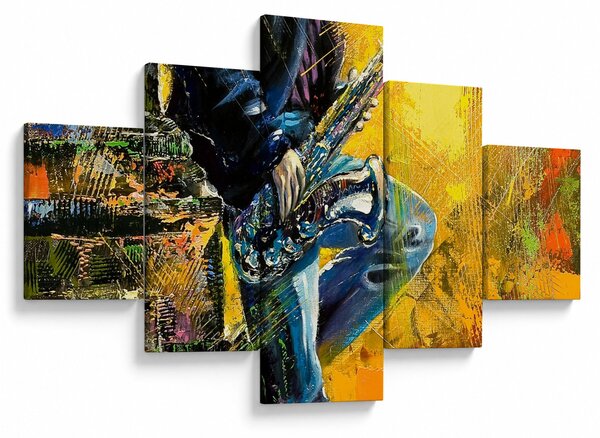 Obraz saksofonisty (125x70 cm)