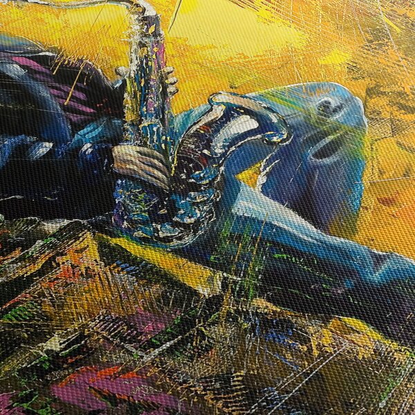 Obraz saksofonisty (170x50 cm)