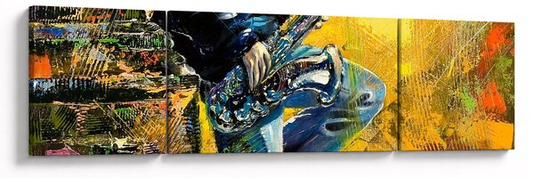 Obraz saksofonisty (170x50 cm)