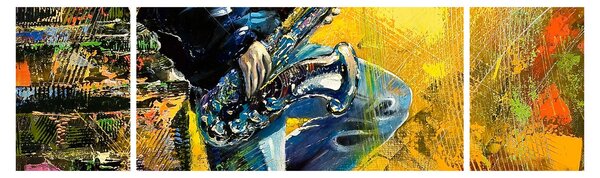 Obraz saksofonisty (170x50 cm)