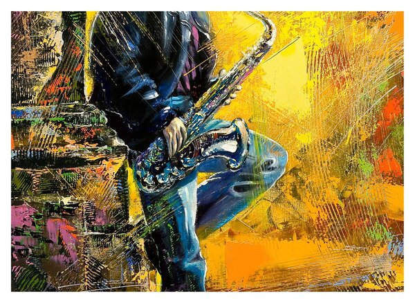 Obraz saksofonisty (70x50 cm)