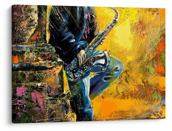 Obraz saksofonisty (70x50 cm)