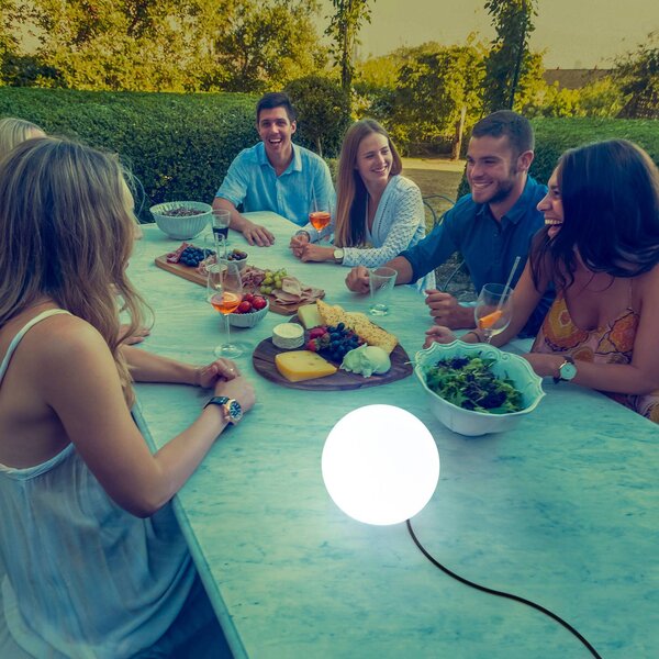 Newgarden Lampa stojąca Buly, Ø 20 cm Buly, biały / opal, tworzywo sztuczne, nowoczesny