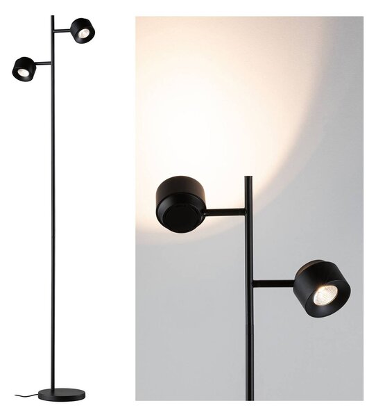Paulmann Lampa stojąca LED Puric Pane I, możliwość ściemniania, czarny, salon / jadalnia, metal, nowoczesny