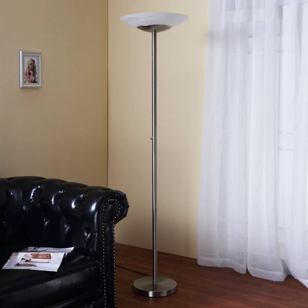 Lampa stojąca LED Ragna Lindby, możliwość ściemniania, aluminiowy / szary / cynkowy, salon / jadalnia, szkło, nowoczesny