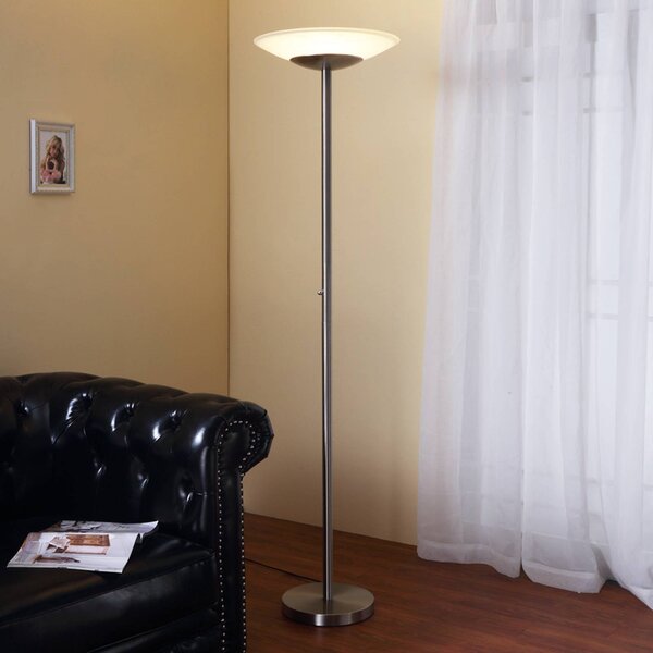 Lampa stojąca LED Ragna Lindby, możliwość ściemniania, aluminiowy / szary / cynkowy, salon / jadalnia, szkło, nowoczesny