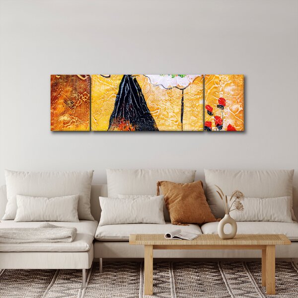 Obraz - Tańczące baletnice, obraz olejny (170x50 cm)