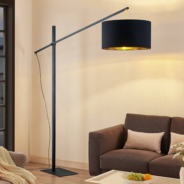 Lampa łukowa - lampa stojąca Mossa Arcchio, czarny, salon / jadalnia, metal, nowoczesny