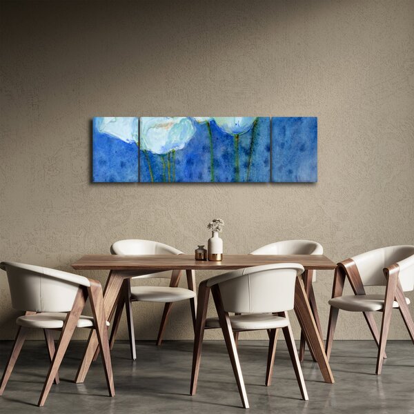 Obraz - Białe tulipany (170x50 cm)