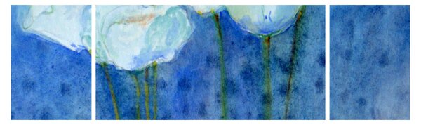 Obraz - Białe tulipany (170x50 cm)