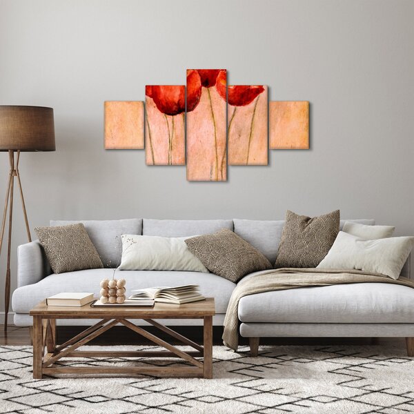 Obraz - Czerwone tulipany (125x70 cm)