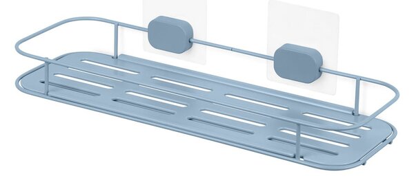 Jasnoniebieska samoprzylepna metalowa półka łazienkowa Grena – Compactor