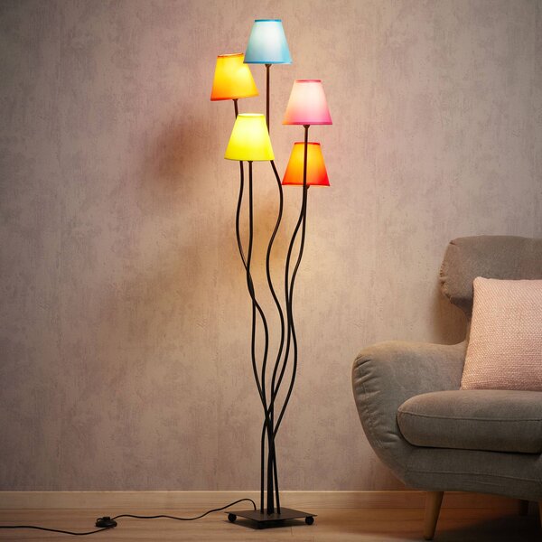 Näve Lampa stojąca Colori, salon / jadalnia, tkanina / materiał / jedwab, młodzieżowy
