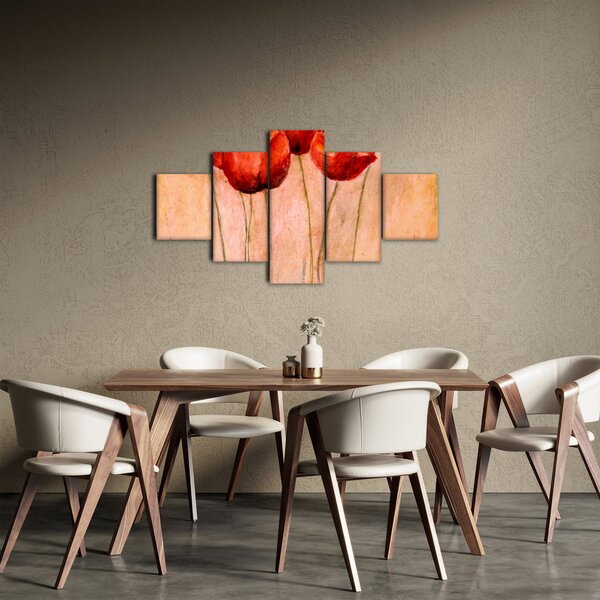 Obraz - Czerwone tulipany (125x70 cm)