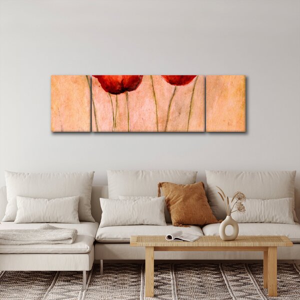 Obraz - Czerwone tulipany (170x50 cm)