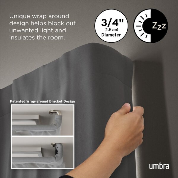 Stalowy regulowany karnisz 76 - 213 cm Twilight – Umbra