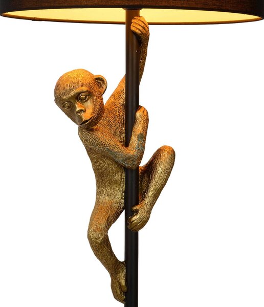 Lucide Lampa stojąca designerska Extravaganza Chimp, czarny, salon / jadalnia, metal, design