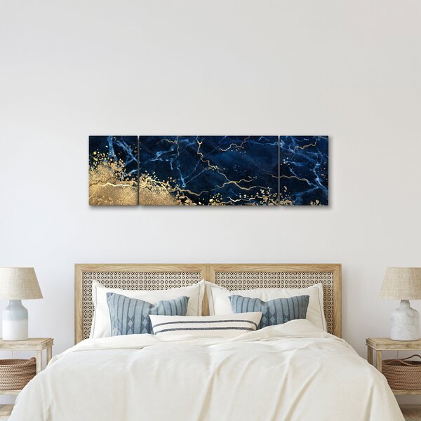Obraz - Ciemnoniebieski marmur (170x50 cm)