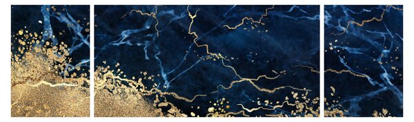 Obraz - Ciemnoniebieski marmur (170x50 cm)