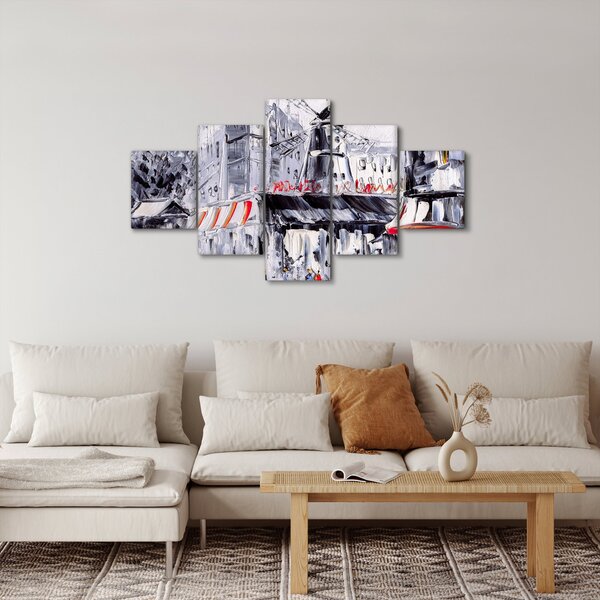 Obraz - Ulica w Paryżu, obraz olejny (125x70 cm)
