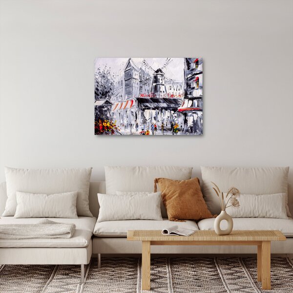Obraz - Ulica w Paryżu, obraz olejny (70x50 cm)