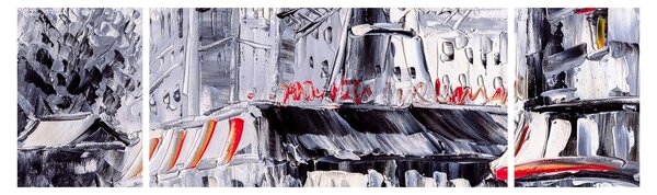 Obraz - Ulica w Paryżu, obraz olejny (170x50 cm)