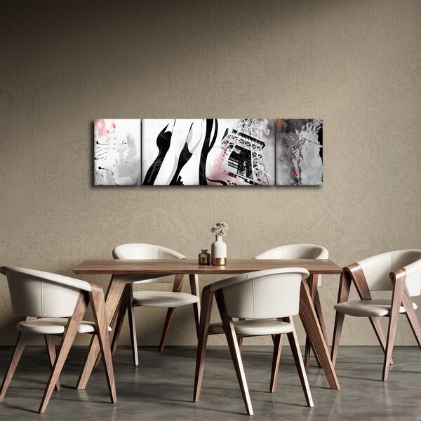 Obraz - Dama i Wieża Eiffla (170x50 cm)