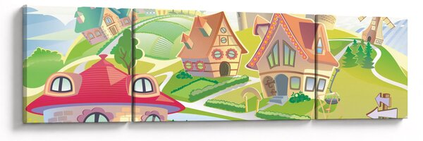 Obraz - Kolorowe miasteczko (170x50 cm)