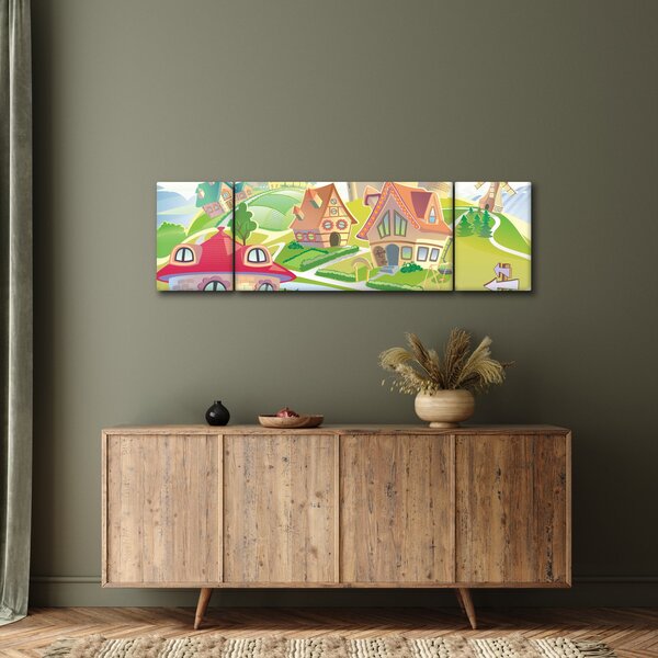 Obraz - Kolorowe miasteczko (170x50 cm)