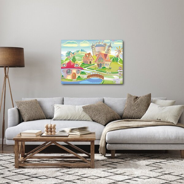 Obraz - Kolorowe miasteczko (70x50 cm)