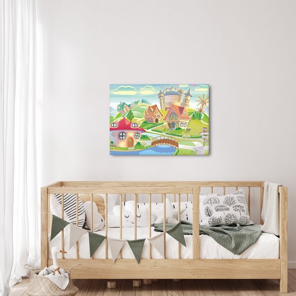 Obraz - Kolorowe miasteczko (70x50 cm)
