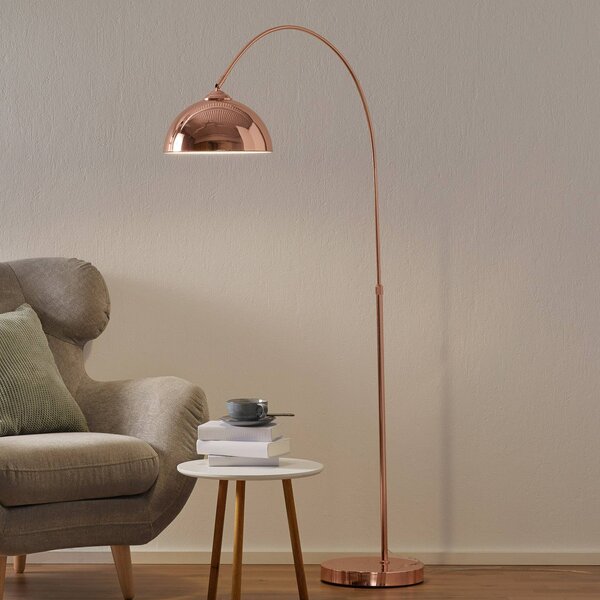 Globo Lampa łukowa - lampa stojąca PELIN, miedziany, salon / jadalnia, metal, nowoczesny