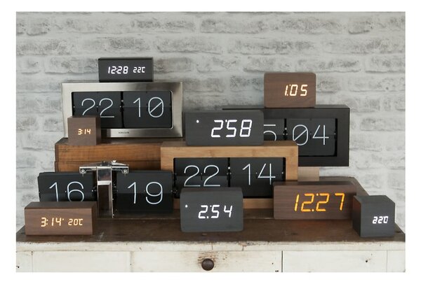 Czarny zegar Present Time No Case