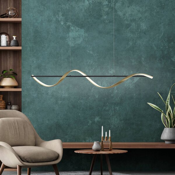 Q-Smart-Home Inteligentna lampa wisząca Q-Swing, możliwość ściemniania, czarny, salon / jadalnia, aluminium, nowoczesny