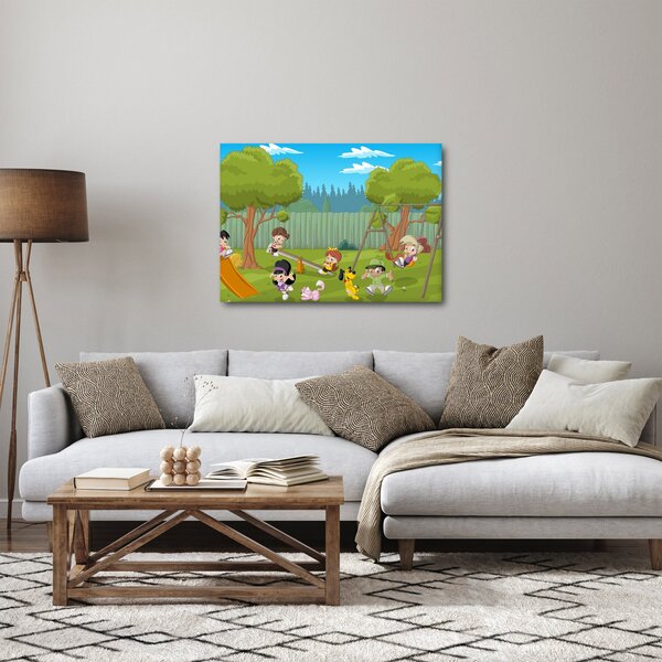 Obraz - Dzieci na placu zabaw (70x50 cm)