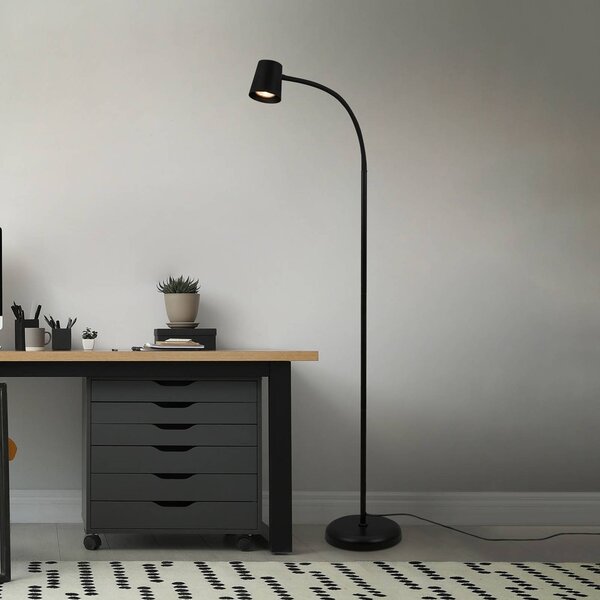 Briloner Lampa stojąca Skriva, czarny, salon / jadalnia, metal, nowoczesny