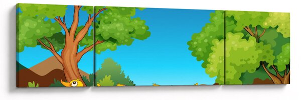 Obraz - Wesołe kaczątka (170x50 cm)