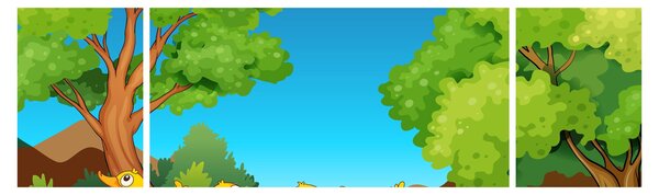 Obraz - Wesołe kaczątka (170x50 cm)