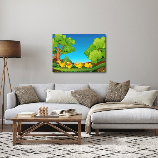 Obraz - Wesołe kaczątka (70x50 cm)