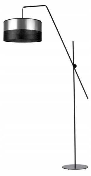 Lampa stojąca podłogowa przegubowa regulowana z abażurem walec MODERN