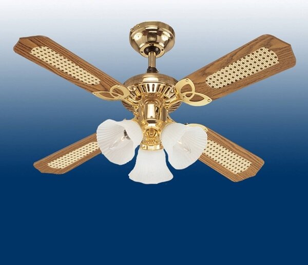 Westinghouse Wentylator Princess Trio, drewniany, cichy, Ø 105 cm Trio, jasne drewno, salon / jadalnia, drewno