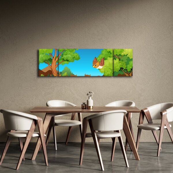 Obraz - Wesołe sówki (170x50 cm)