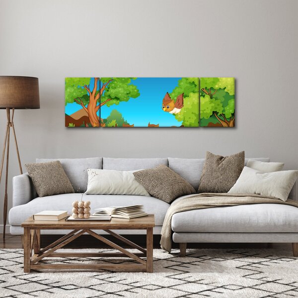 Obraz - Wesołe sówki (170x50 cm)
