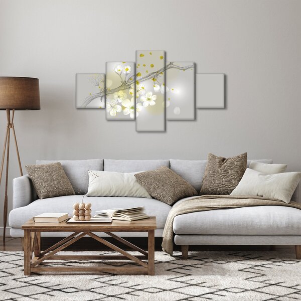 Obraz kwitnącej gałązki (125x70 cm)