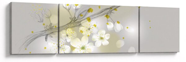Obraz kwitnącej gałązki (170x50 cm)