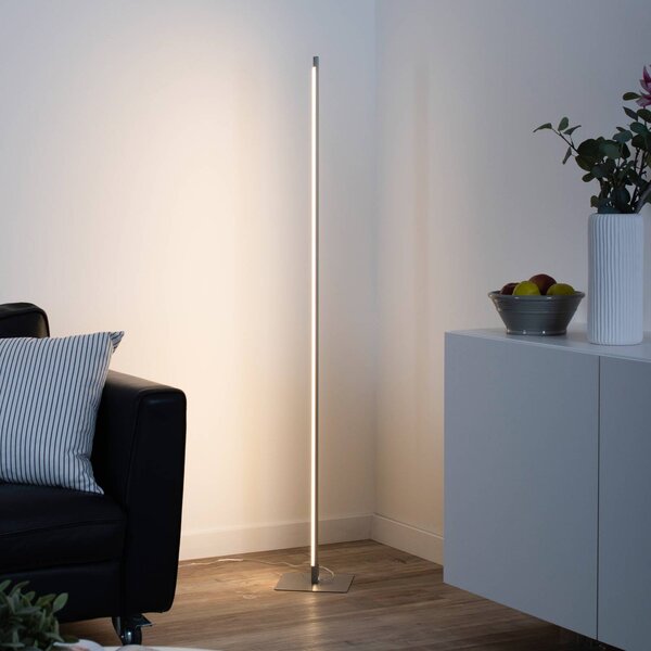 JUST LIGHT. GmbH Lampa stojąca LED Bella, możliwość ściemniania, aluminiowy / szary / cynkowy, salon / jadalnia, aluminium, nowoczesny